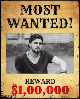 Vintage Western Most Wanted Crime Poster Template