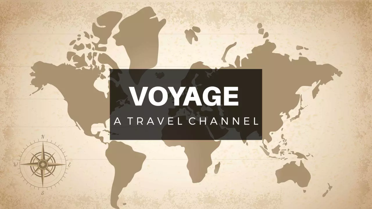 Vintage World Map with Compass Theme Travel Channel Banner Template