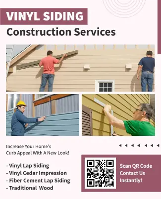 Vinyl Siding Construction Services Flyer Template