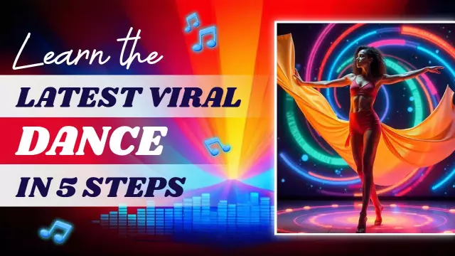 Viral Dance Tutorial Step-by-Step YouTube Thumbnail Template