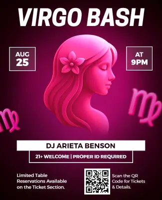 Virgo Bash Night Event Flyer Template