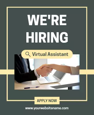 Virtual Assistant Job Hiring Flyer Template