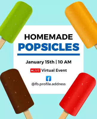 Virtual Homemade Popsicles Flyer Template