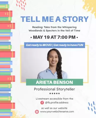 Virtual Storytelling Event Flyer Template