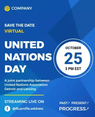 Virtual United Nations Day Celebration Flyer Template