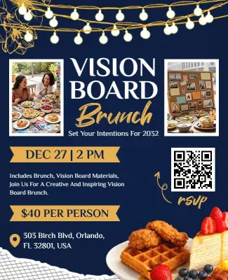 Vision Board Brunch Event Flyer Template
