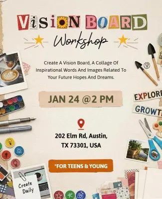 Vision Board Workshop Event Flyer Template