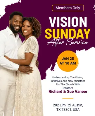 Vision Sunday After Service Church Event Flyer Template