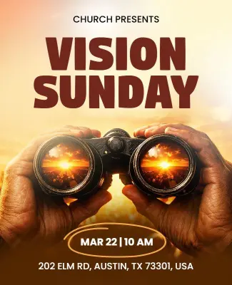 Vision Sunday Church Event Flyer Template