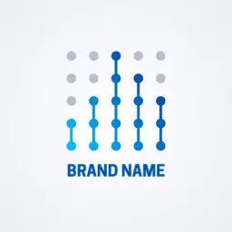 Visually Striking Blue Gradient Design for Brand Identity Logo Template