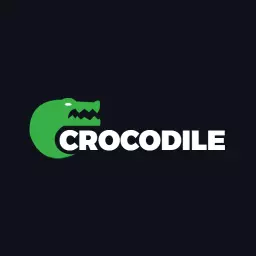 Vivid Green Crocodile Icon Representing Wildlife Logo Template