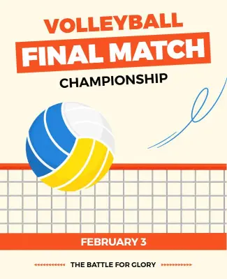 Volleyball Championship Final Match Poster Template