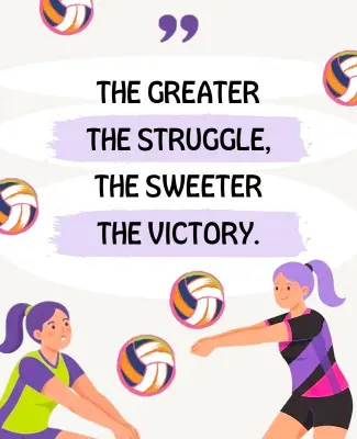 Volleyball Motivational Quote Poster Template
