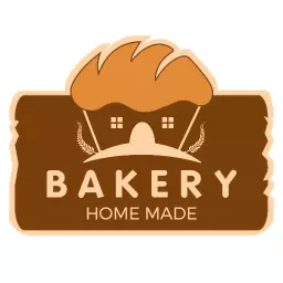 Warm Brown Bakery Sticker Featuring Fresh Bread Design Logo Template