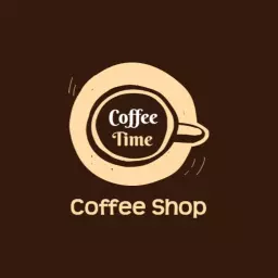 Warm Brown Coffee Cup Representing Cozy Coffee Shop Logo Template