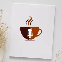 Warm Coffee Cup with Microphone for Engaging Podcast Logo Template
