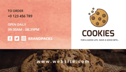 Warm Cookie-Themed Bakery Business Card Template