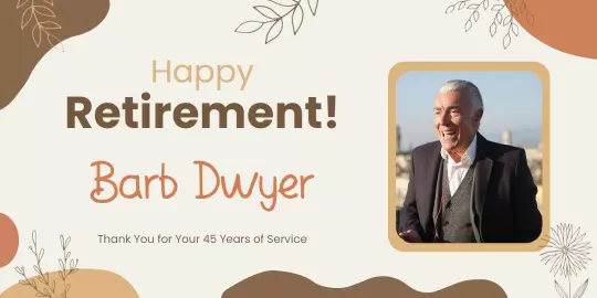 Warm Earth Tone Retirement Celebration Tarpaulin Banner Template