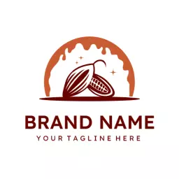 Warm Earthy Tones Showcasing Delicious Chocolate Logo Template