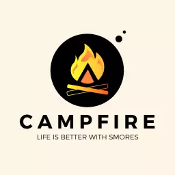 Warm Glow of a Campfire Creating Memories with Family Logo Template