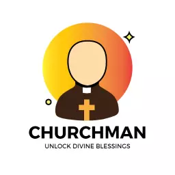 Warm Gradient Background Featuring Churchman Emblem Logo Template