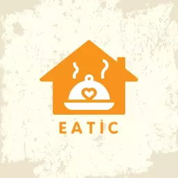 Warm Orange Home-Cooked Meal Featuring Food Love Logo Template