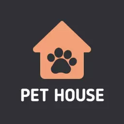 Warm Pink House Design Showcasing Love for Pets Logo Template