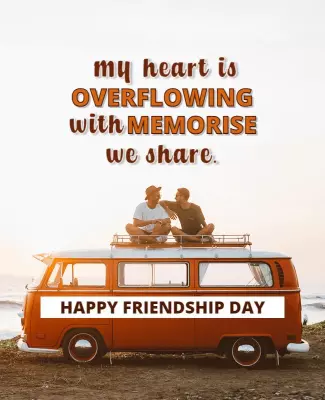 Warm Vintage Friendship Day Celebration Poster Template