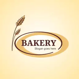 Warm Yellow Background Featuring Fresh Bread Bakery Logo Template