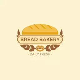 Warm Yellow Bread Design Highlighting Fresh Bakery Logo Template