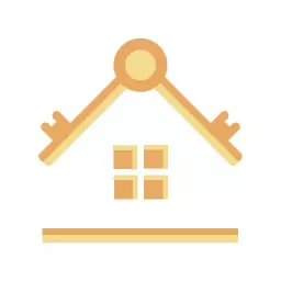 Warm Yellow House Icon Symbolizing Real Estate Opportunities Logo Template