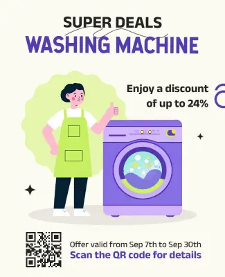 Washing Machine Discount Offer Flyer Template