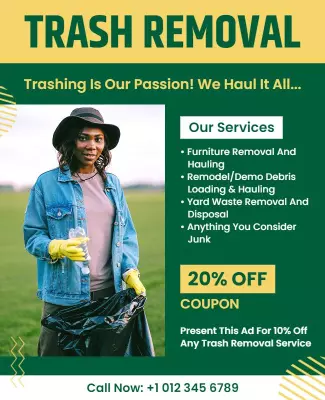 Waste and Trash Removal Service Flyer Template