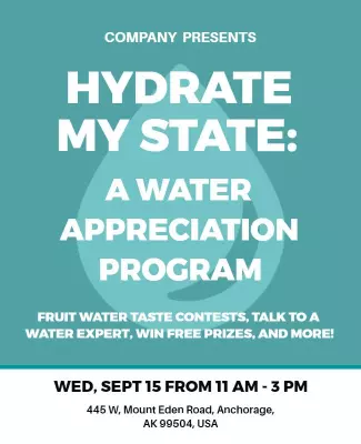 Water Appreciation Program Event Flyer Template