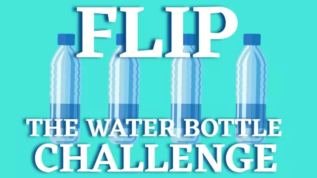 Water Bottle Flip Challenge Fun Trending YouTube Thumbnail Template
