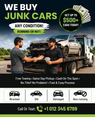 We Buy Junk Cars Flyer Template