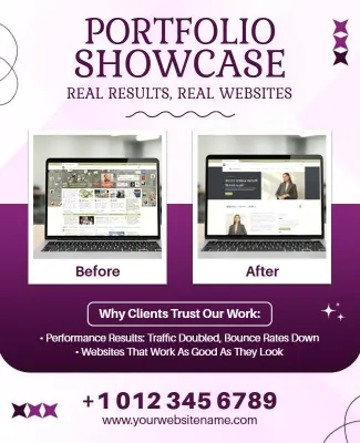 Website Portfolio Showcase Promotion Flyer Template