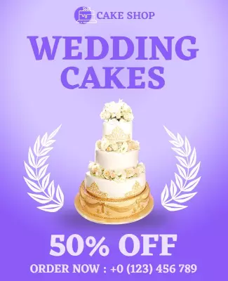 Wedding Cake Sale Promotion Flyer Template