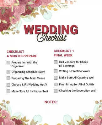 Wedding Checklist Flyer Template