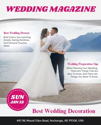 Wedding Magazine Event Announcement Flyer Template