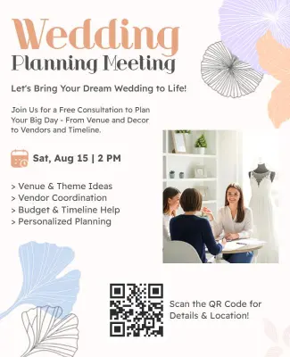 Wedding Planning Consultation Meeting Flyer Template