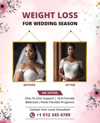 Wedding Season Weight Loss Program Flyer Template
