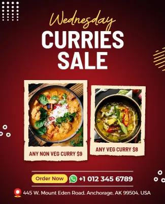 Wednesday Curry Sale Flyer Template