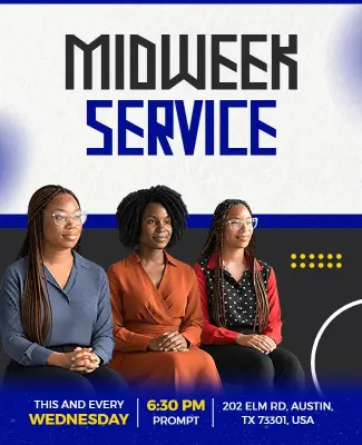 Wednesday Evening Midweek Service Event Poster Template
