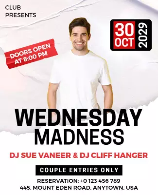 Wednesday Night Club Event Flyer Template