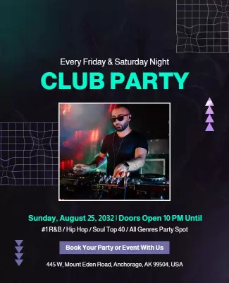 Weekend Dj Night Club Party Flyer Template