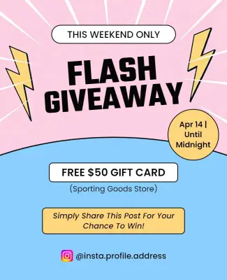 Weekend Flash Giveaway Promotion Flyer Template