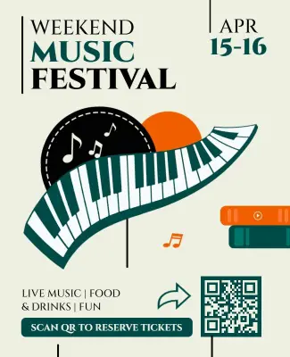 Weekend Music Festival Event Flyer Template