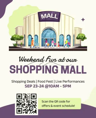 Weekend Shopping Mall Event Flyer Template