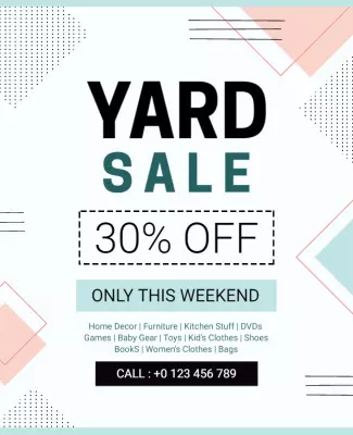 Weekend Yard Sale Discount Flyer Template